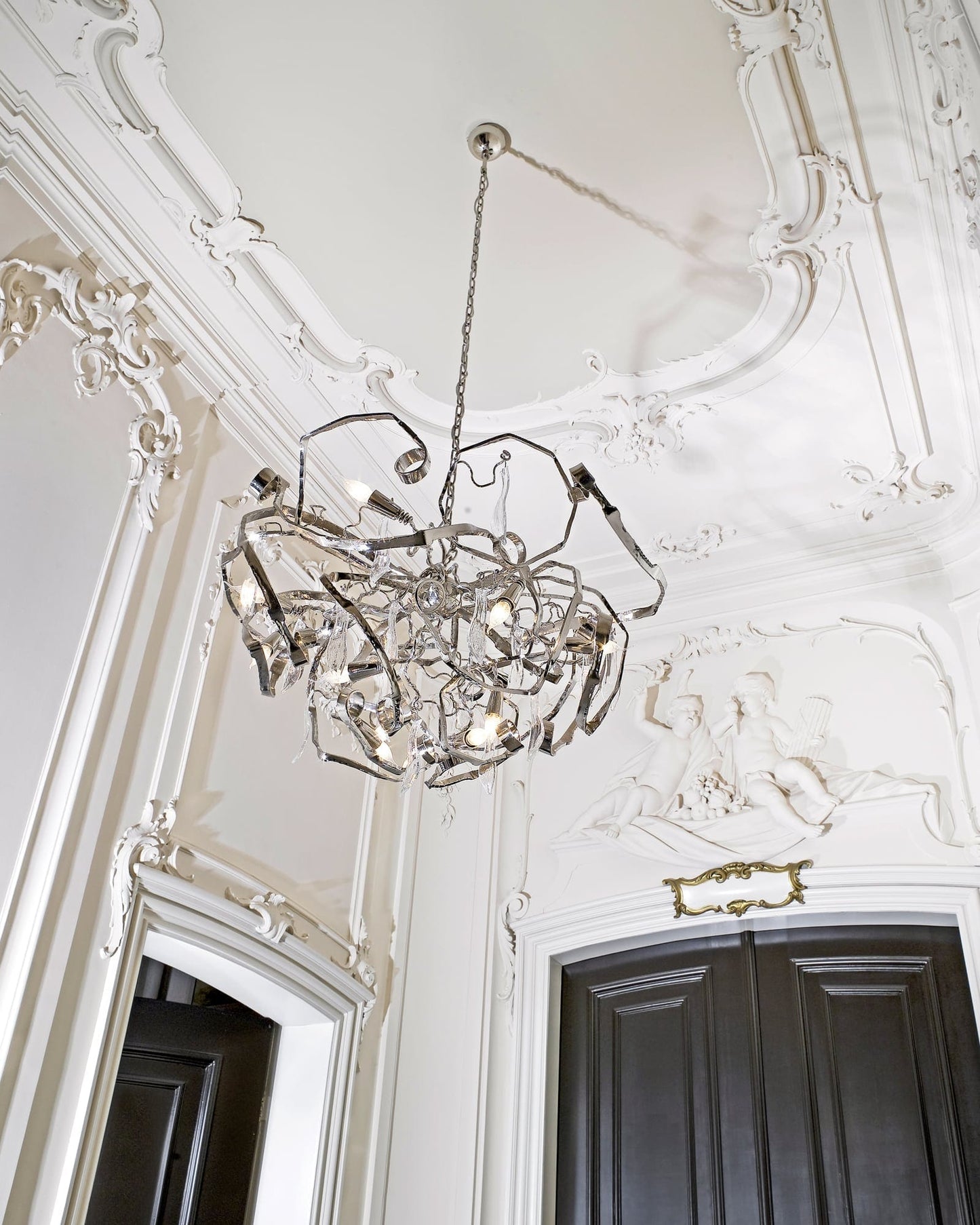 Delphinium Chandelier Oval