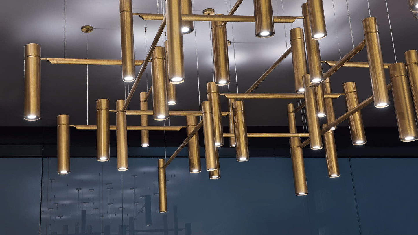 Tubular Horizontal Chandelier