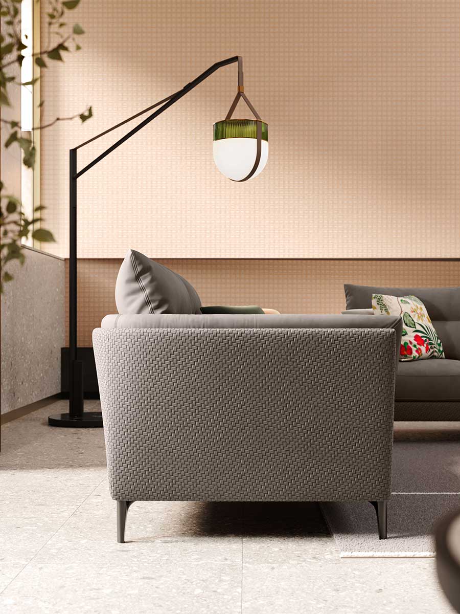 poltrona frau xi floor arm lamp