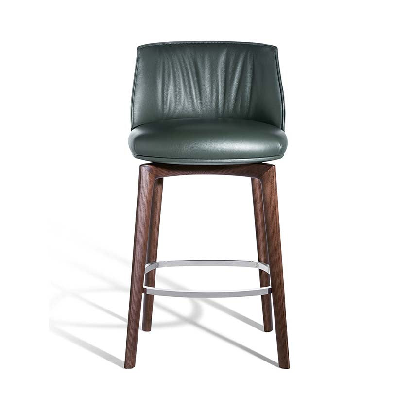 Archibald Stool With Wood Base