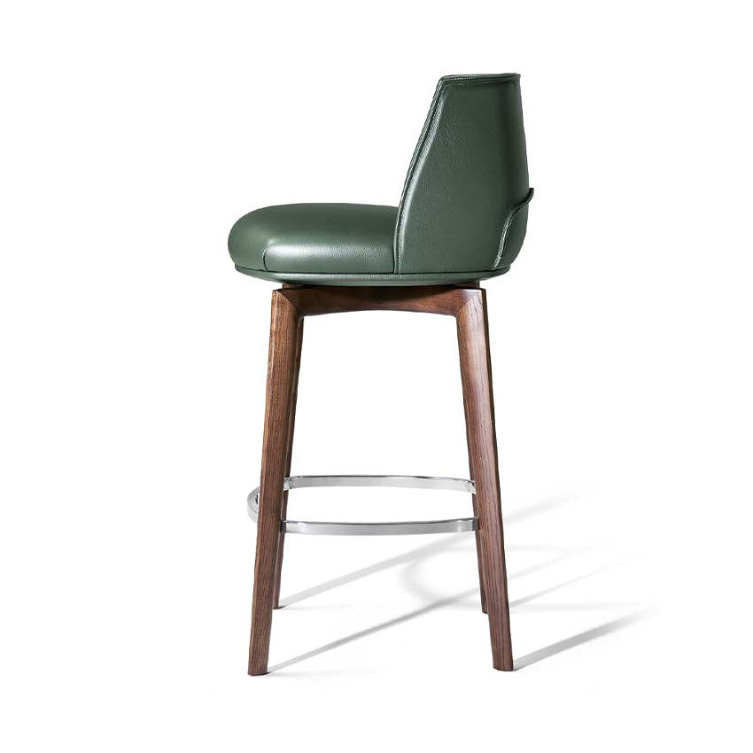 Archibald Stool With Wood Base