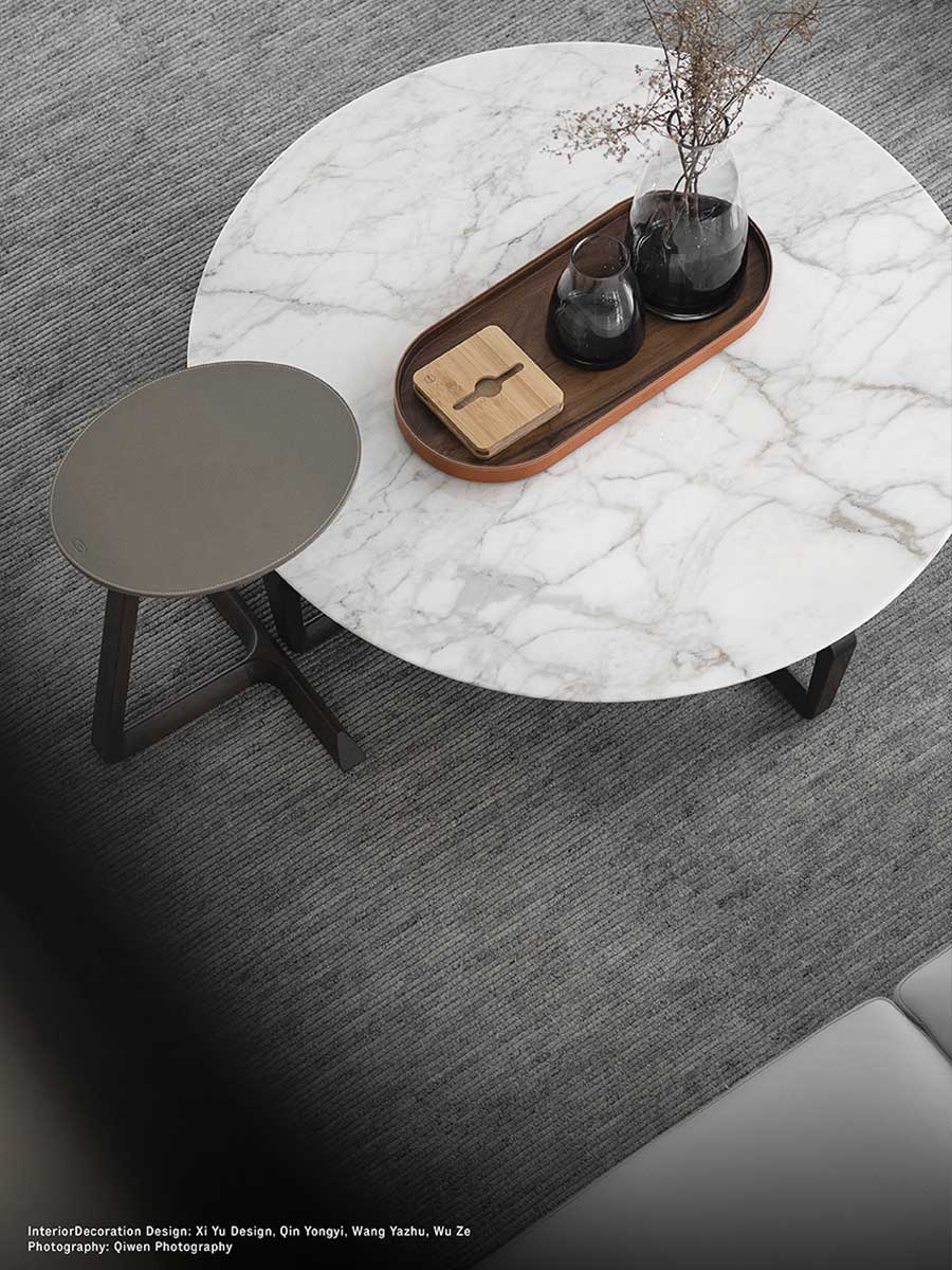 poltrona frau fidelio elliptical small table