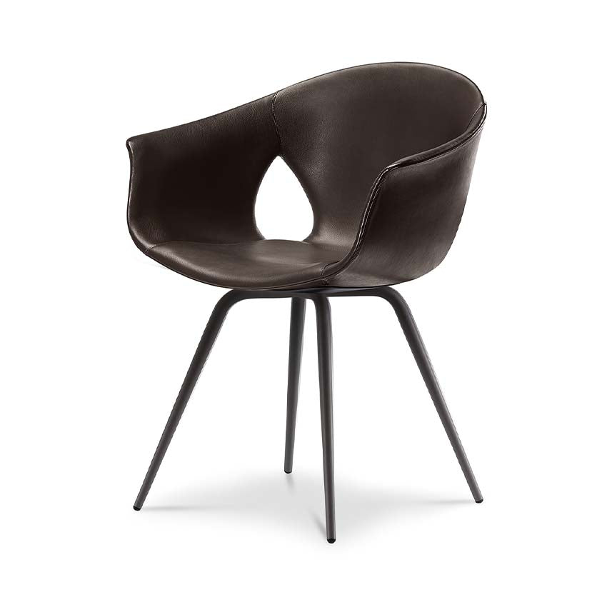 Ginger Ale Small Armchair With Metal Legs