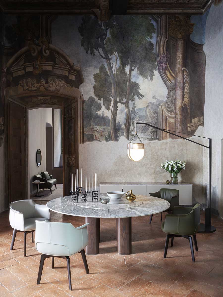 poltrona frau xi floor arm lamp