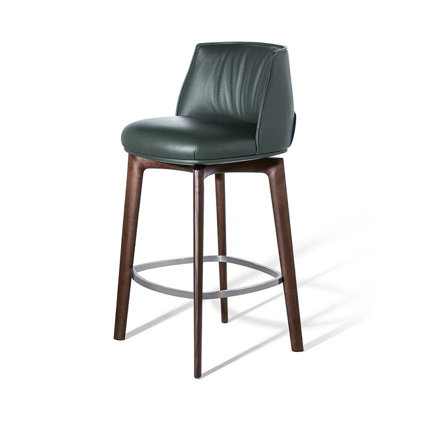 Archibald Stool With Wood Base