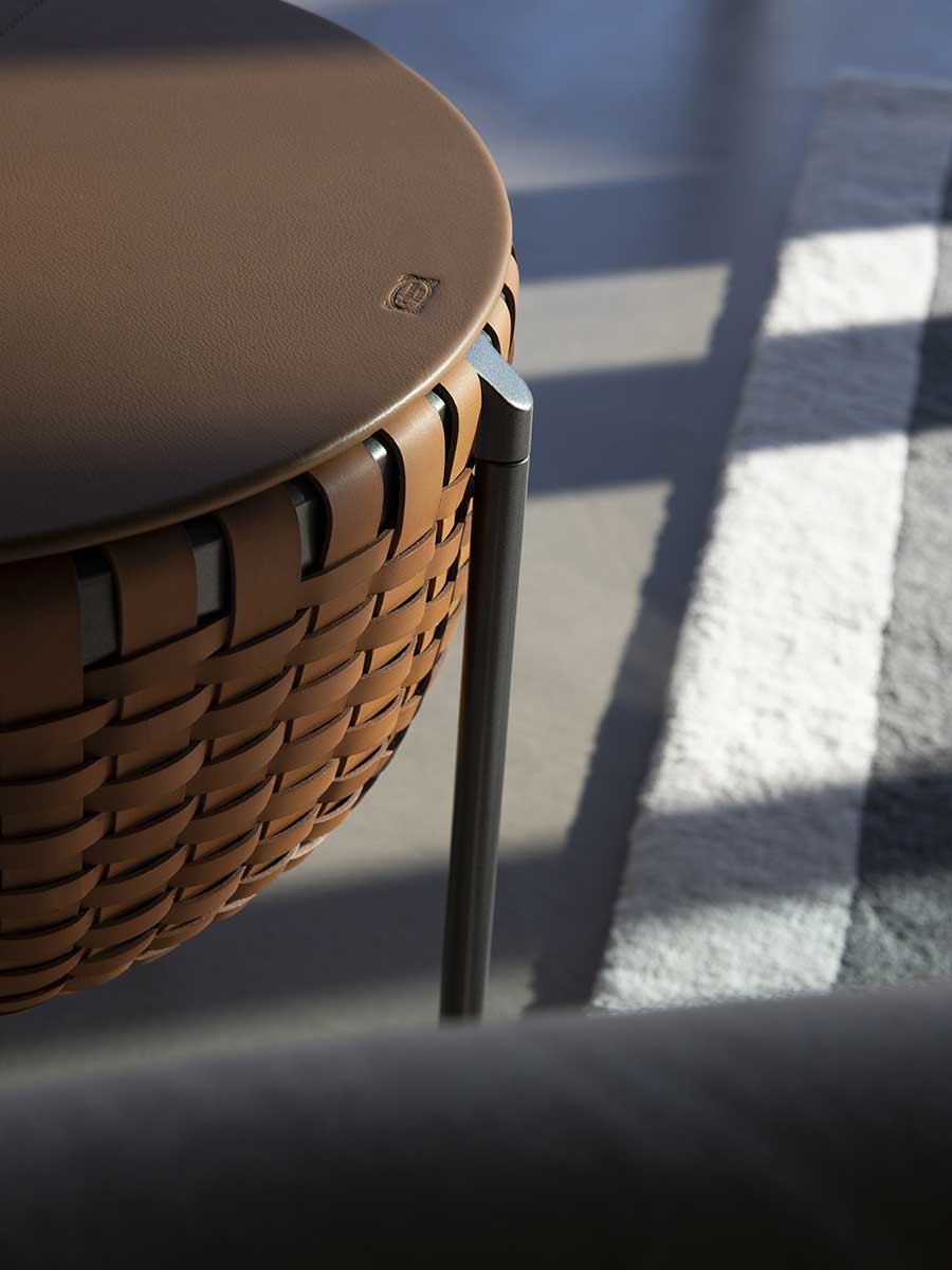 poltrona frau cestlavie small table with storage