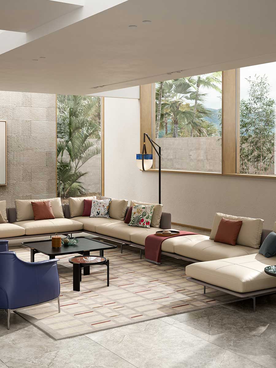 poltrona frau xi floor arm lamp