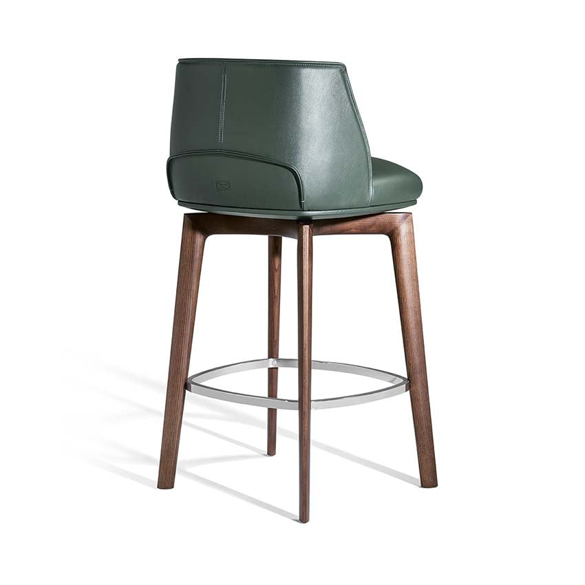Archibald Stool With Wood Base