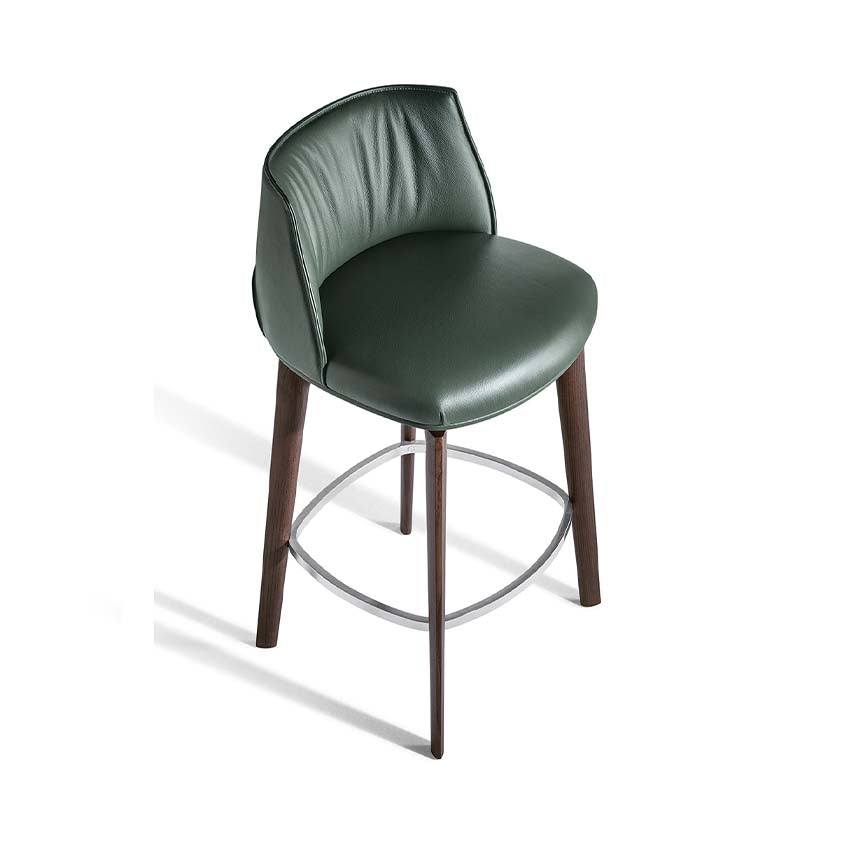 Archibald Stool With Wood Base