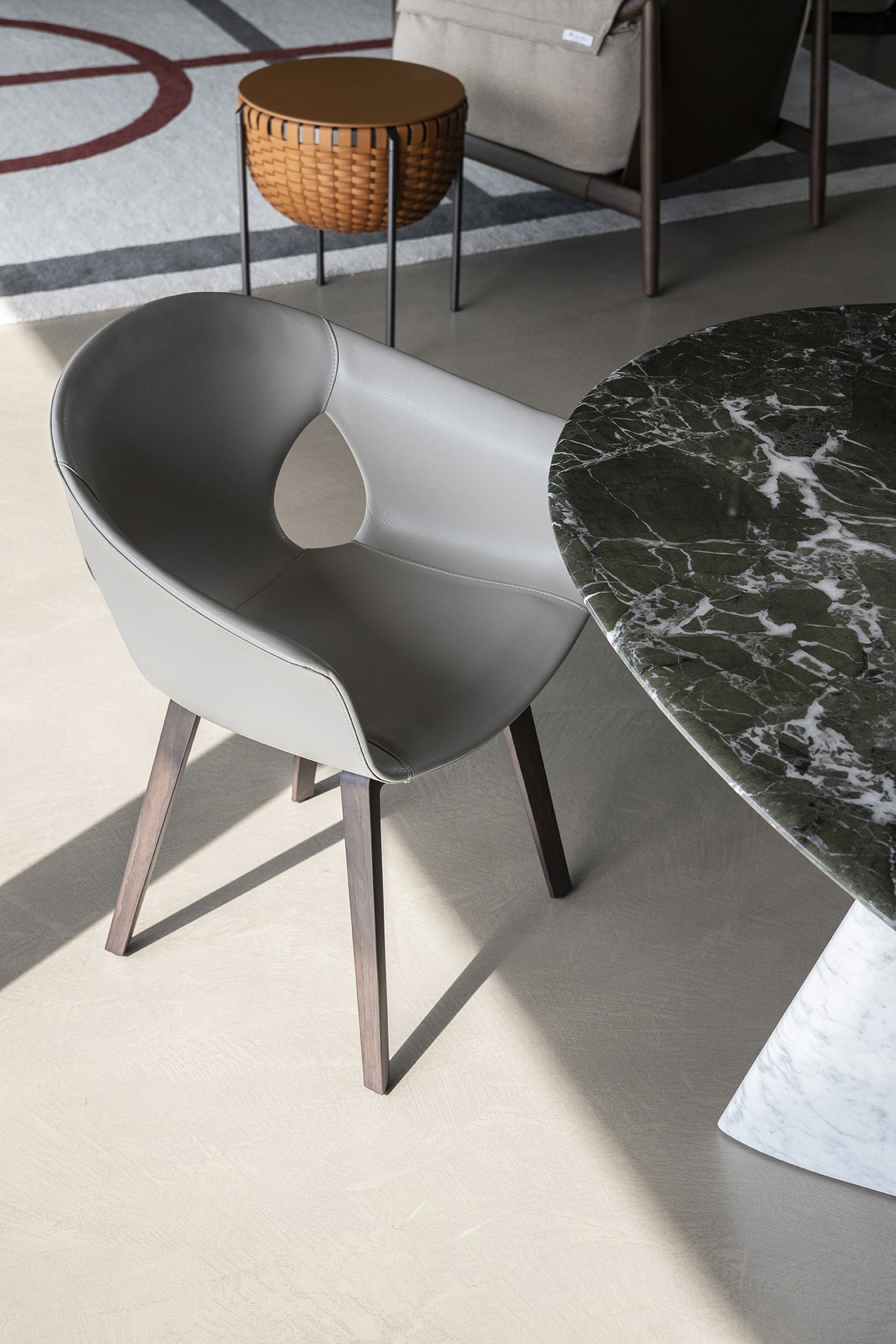 Ginger Ale Small Armchair With Wood Legs
