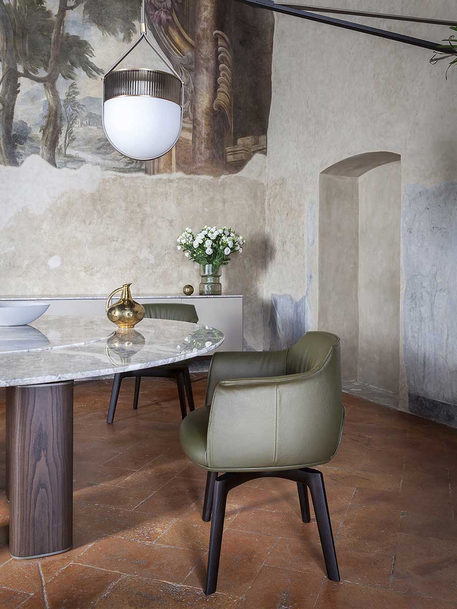 poltrona frau archibald dining chair