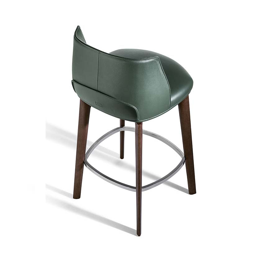 Archibald Stool With Wood Base