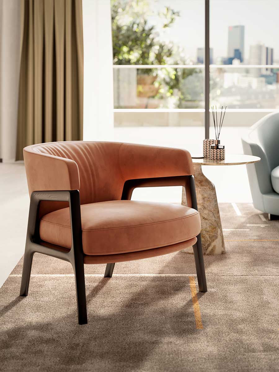 poltrona frau duo lounge chair