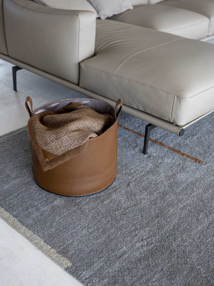 poltrona frau leather basket