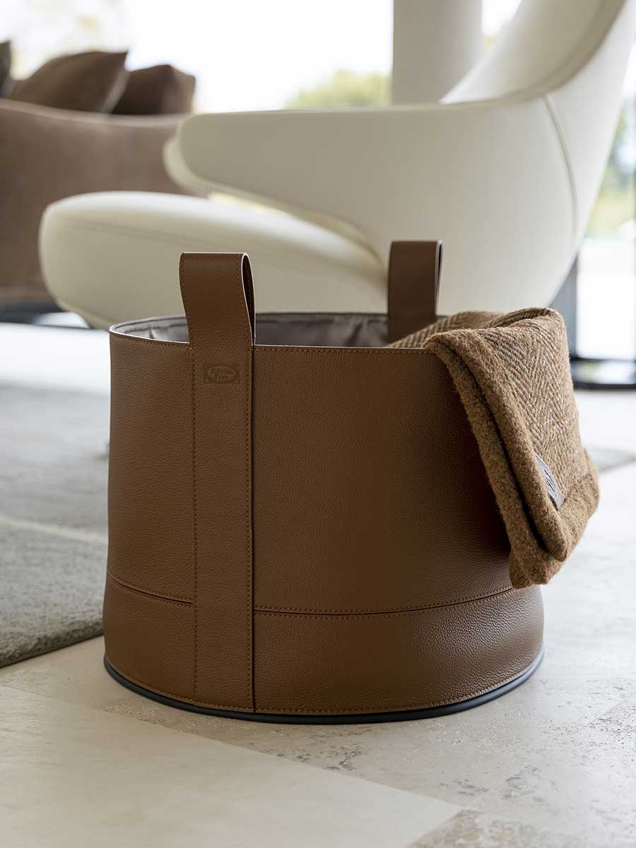 Leather Basket