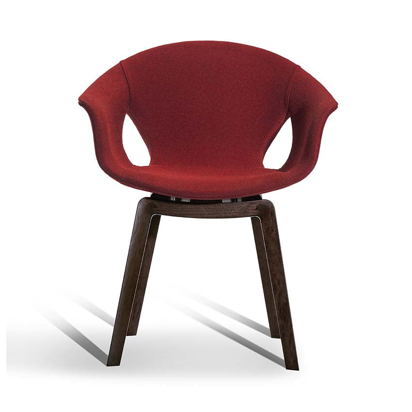 Ginger Ale Small Armchair With Wood Legs