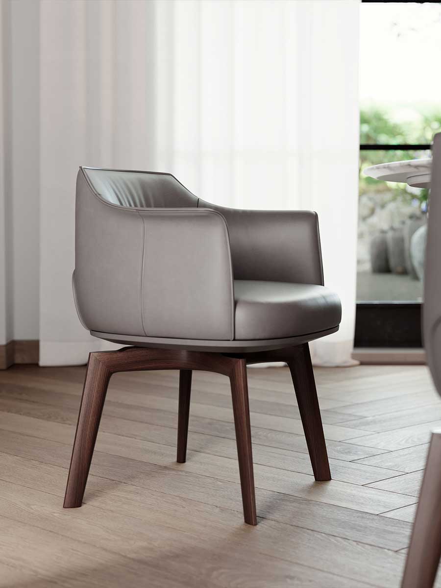 poltrona frau archibald dining chair