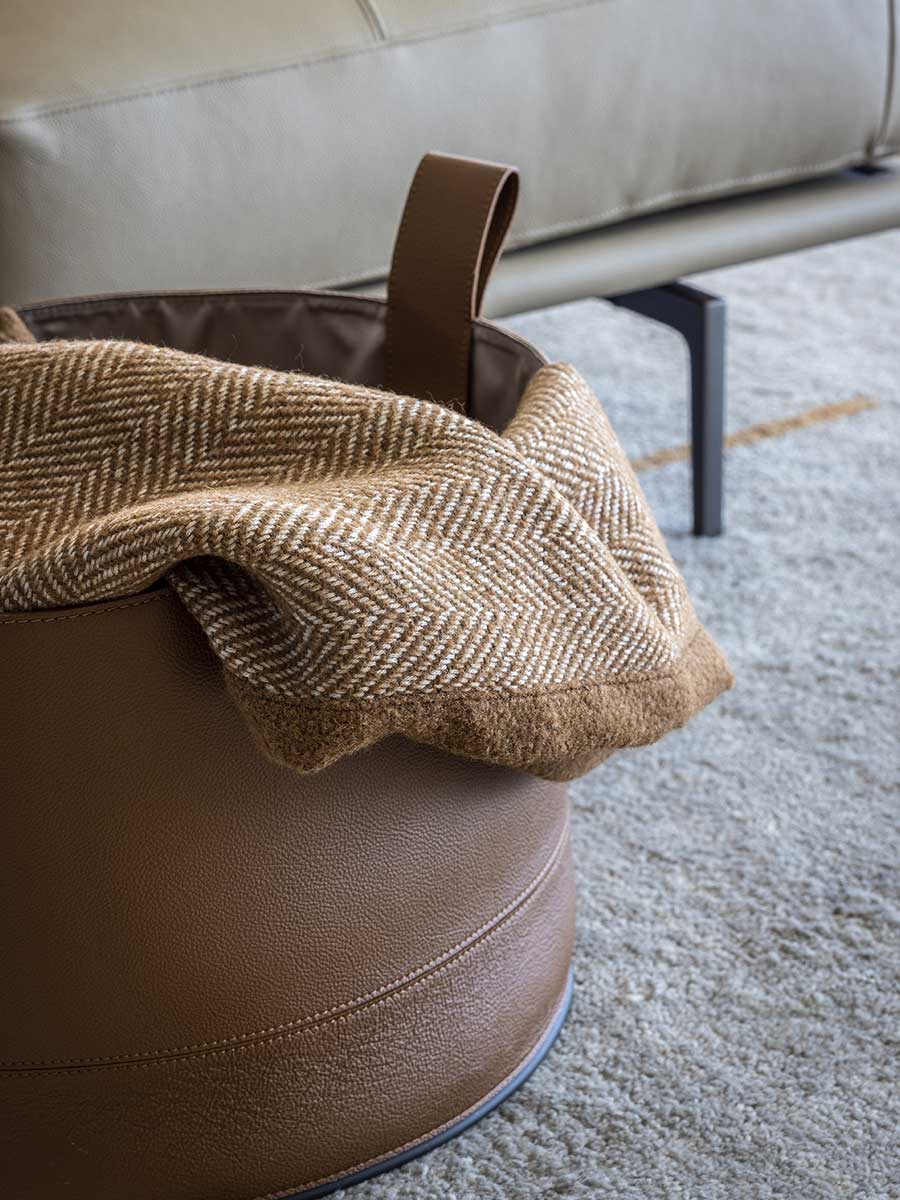 Leather Basket