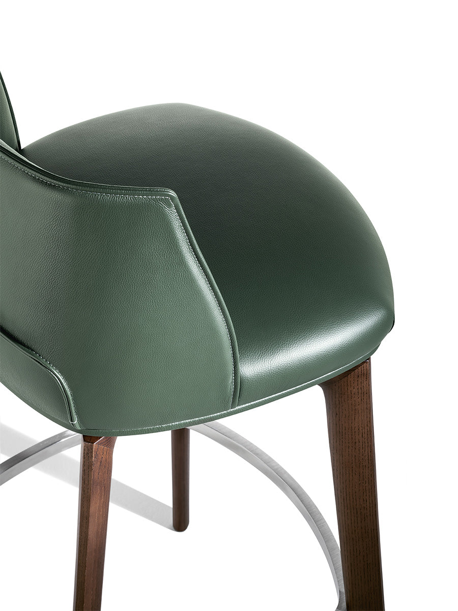 Archibald Stool With Wood Base