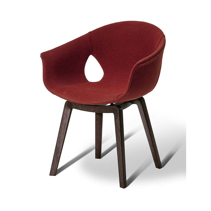 Ginger Ale Small Armchair With Wood Legs