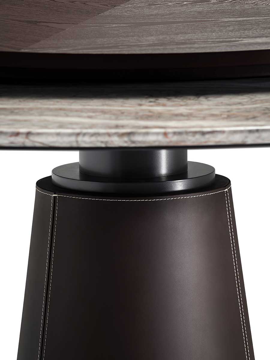 poltrona frau mesa due table with lasy susan