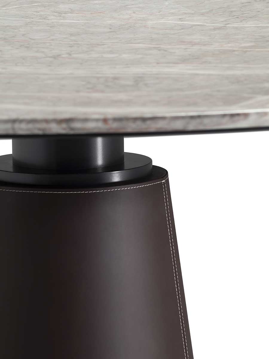poltrona frau mesa due table with lasy susan