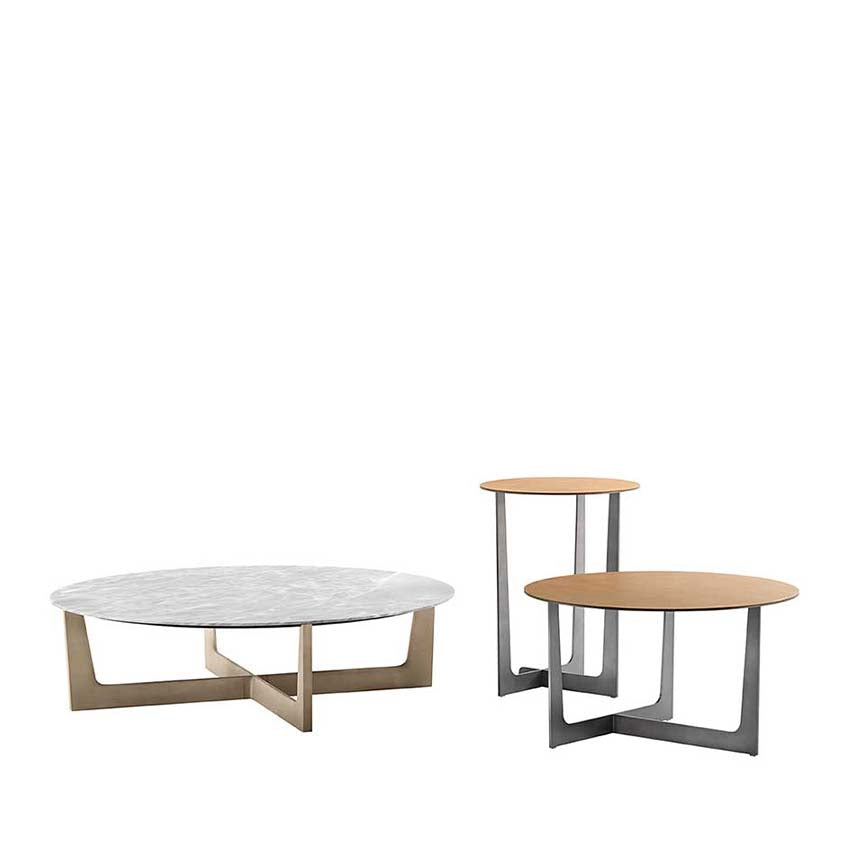Ilary Coffee Table With Wood Base