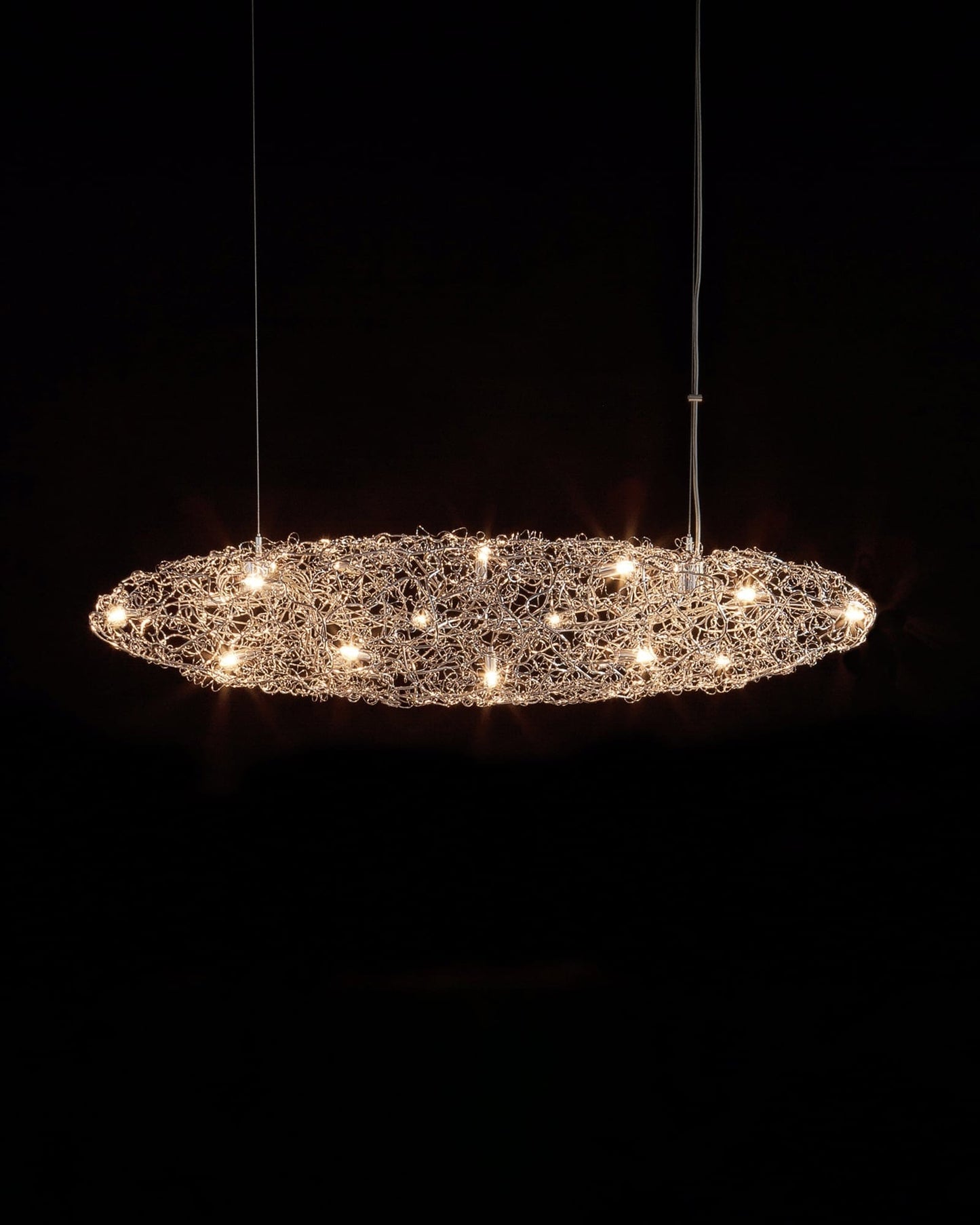 Crystal Waters Hanging Lamp Long