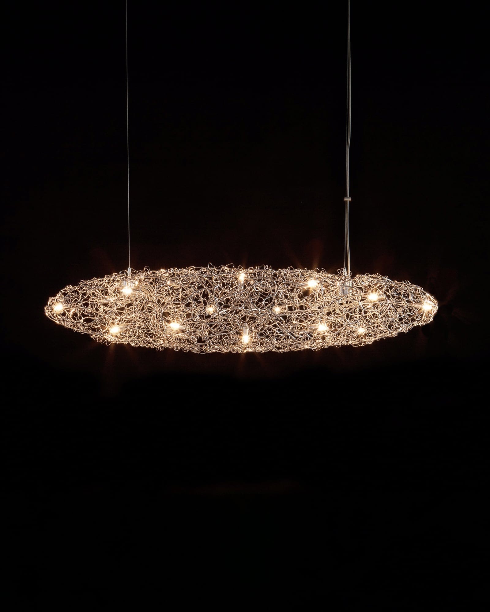 Crystal Waters Hanging Lamp Long