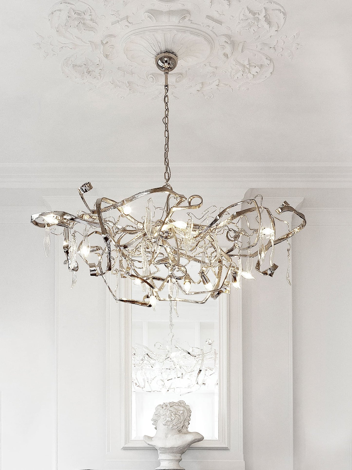 Delphinium Chandelier Oval