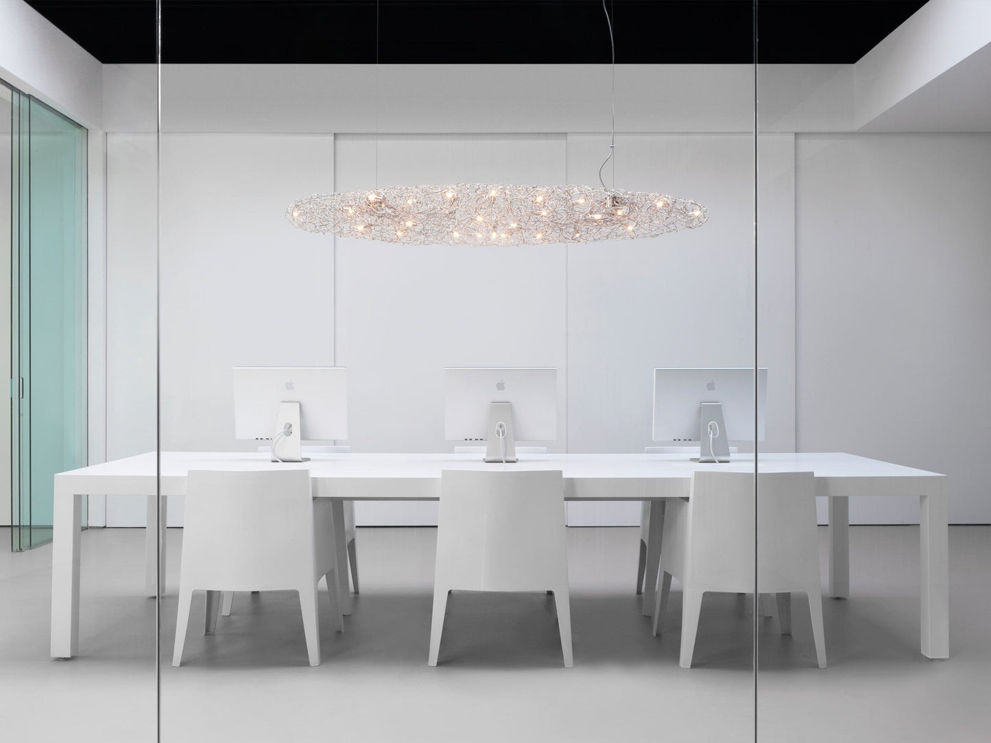 Crystal Waters Hanging Lamp Long