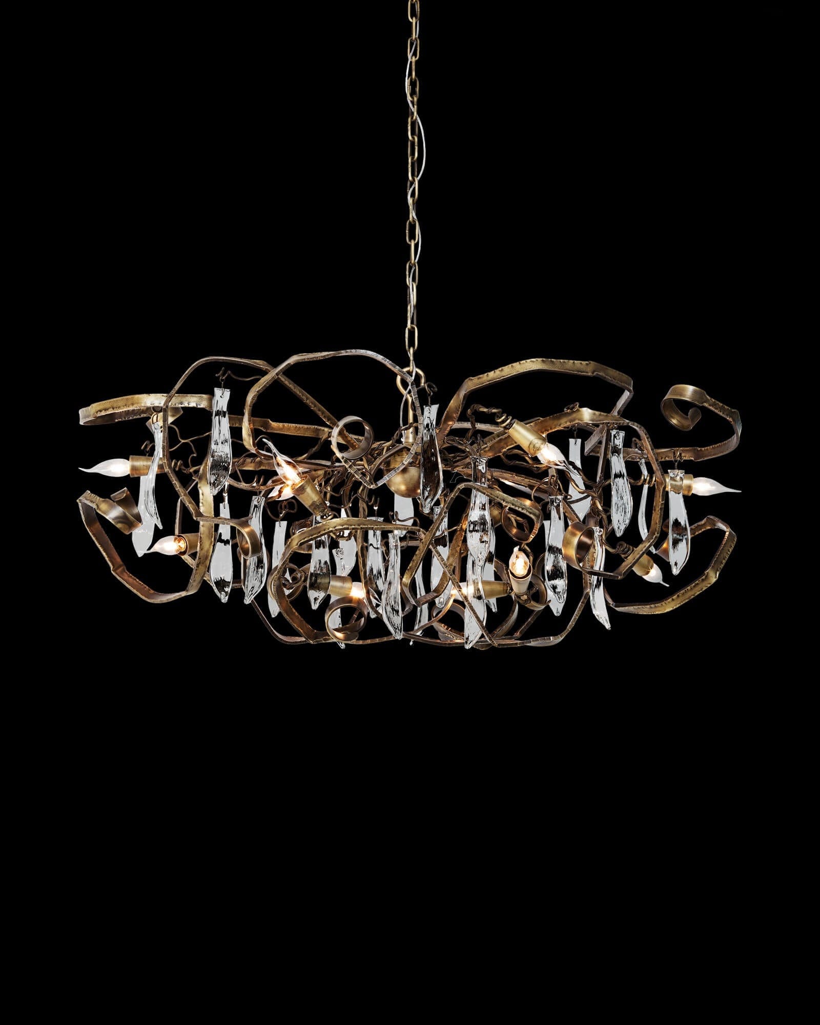 Delphinium Chandelier Oval