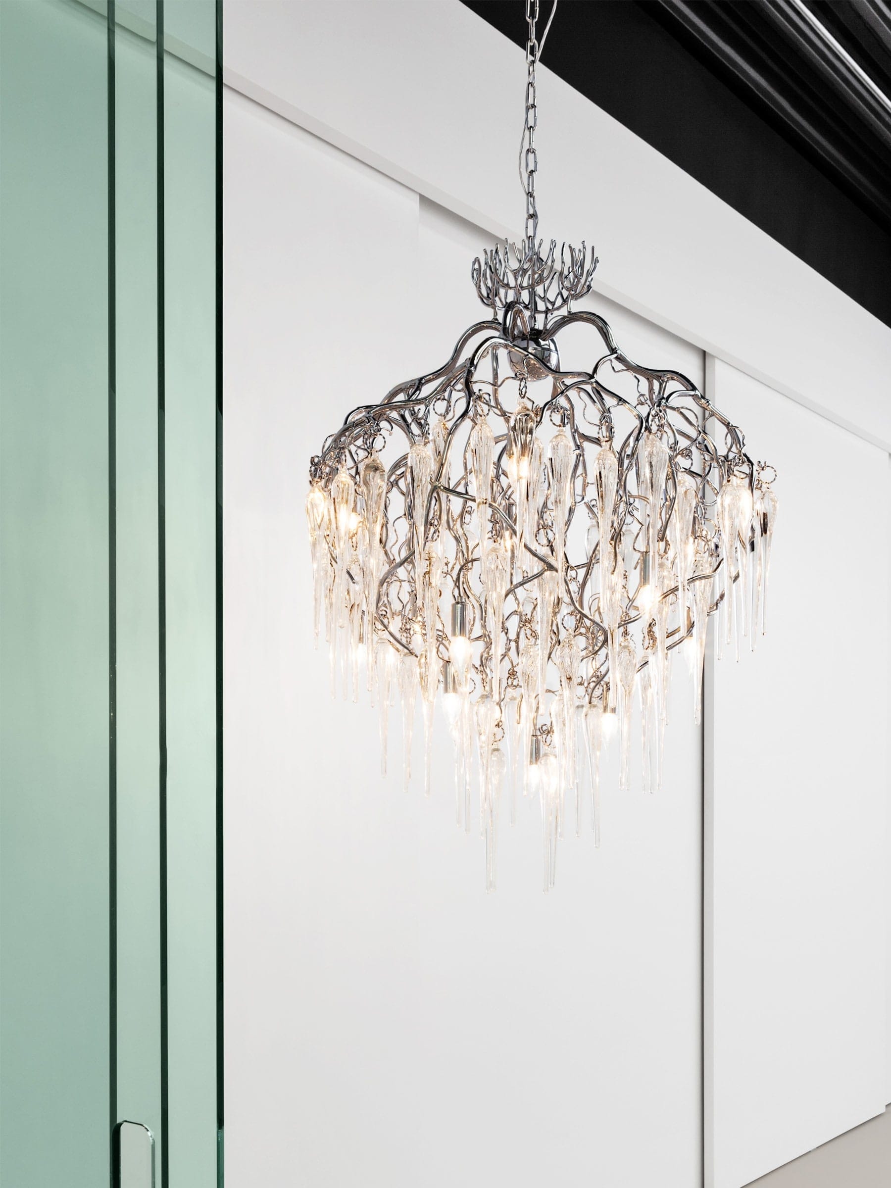 Hollywood Glass Chandelier Conical