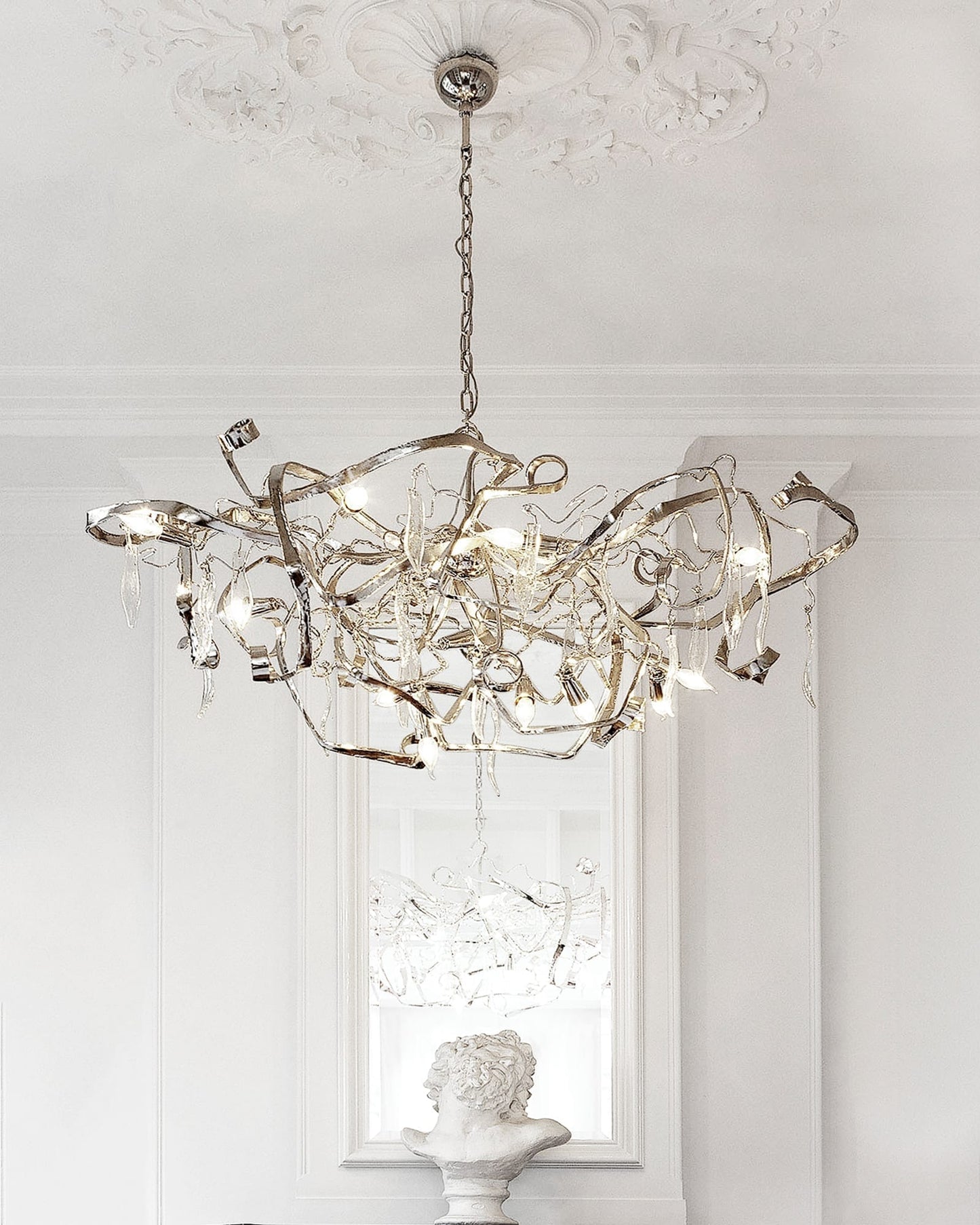 Delphinium Chandelier Oval