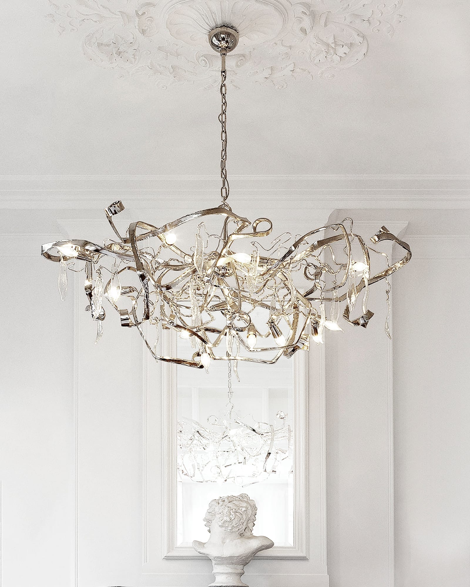 Delphinium Chandelier Oval
