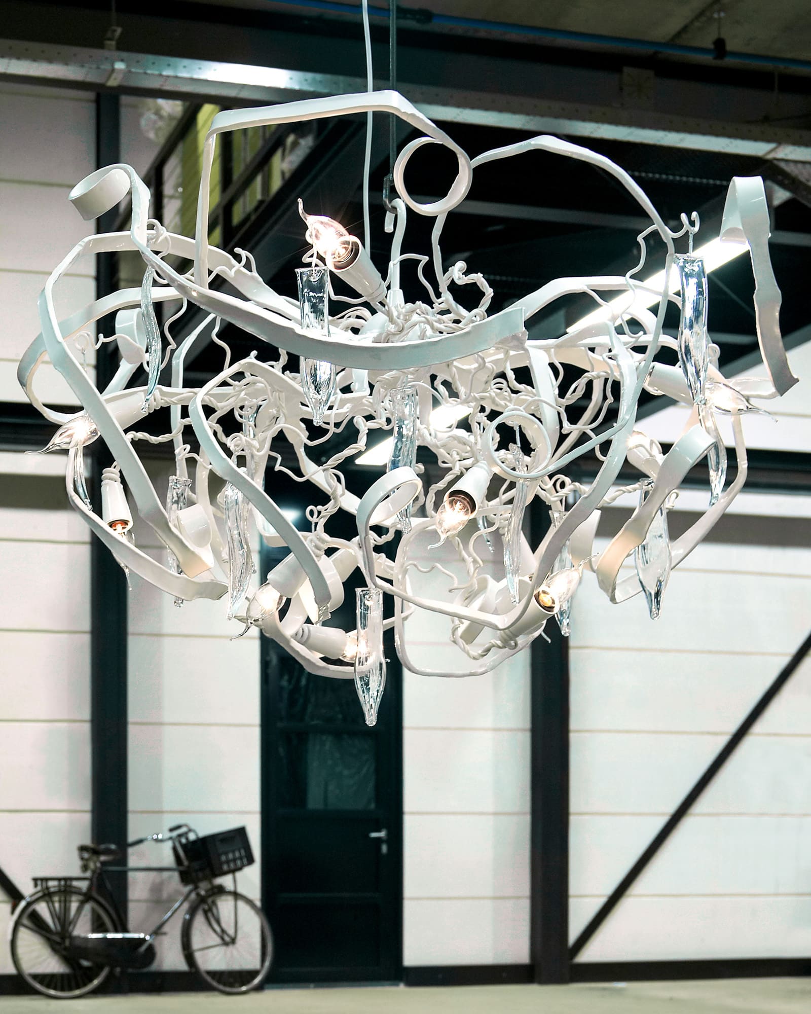 Delphinium Chandelier Oval