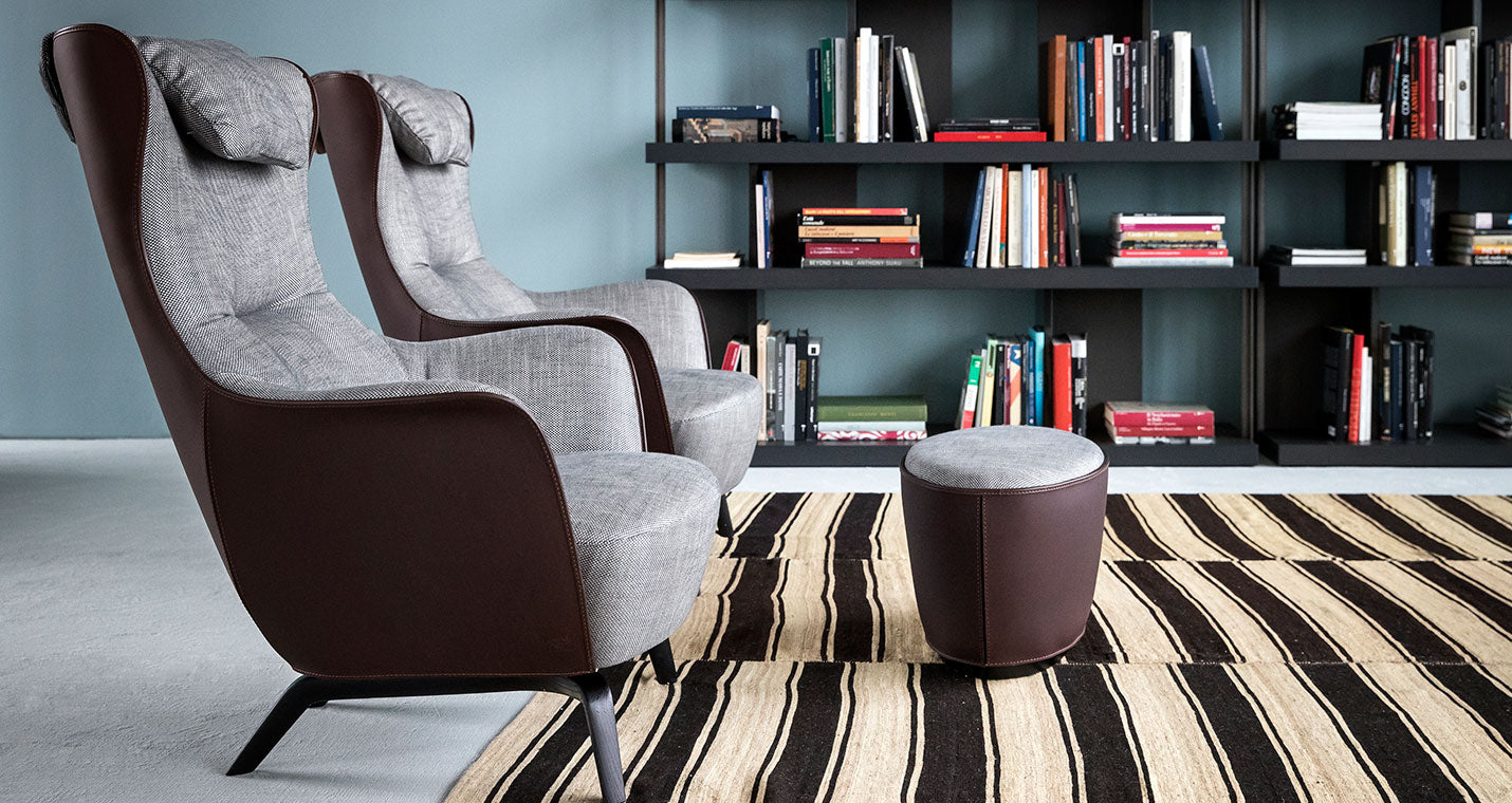 Mamy Blue Armchair-Armchair-Poltrona Frau-Proof Living Singapore