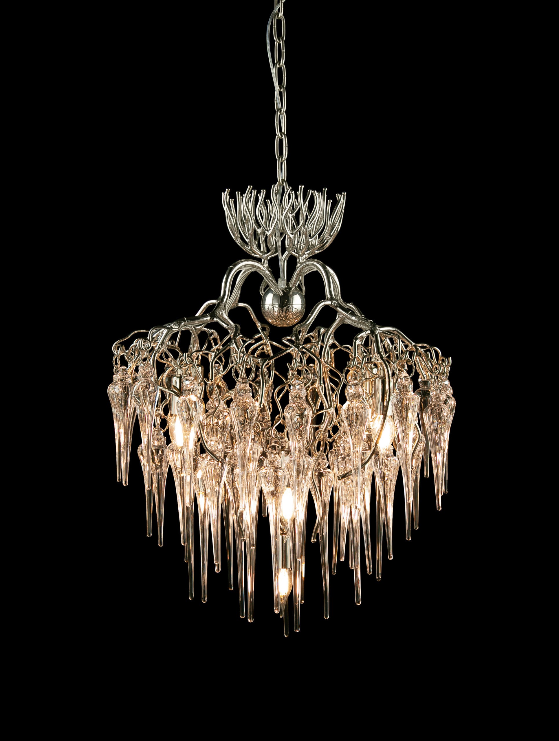 Hollywood Glass Chandelier Conical