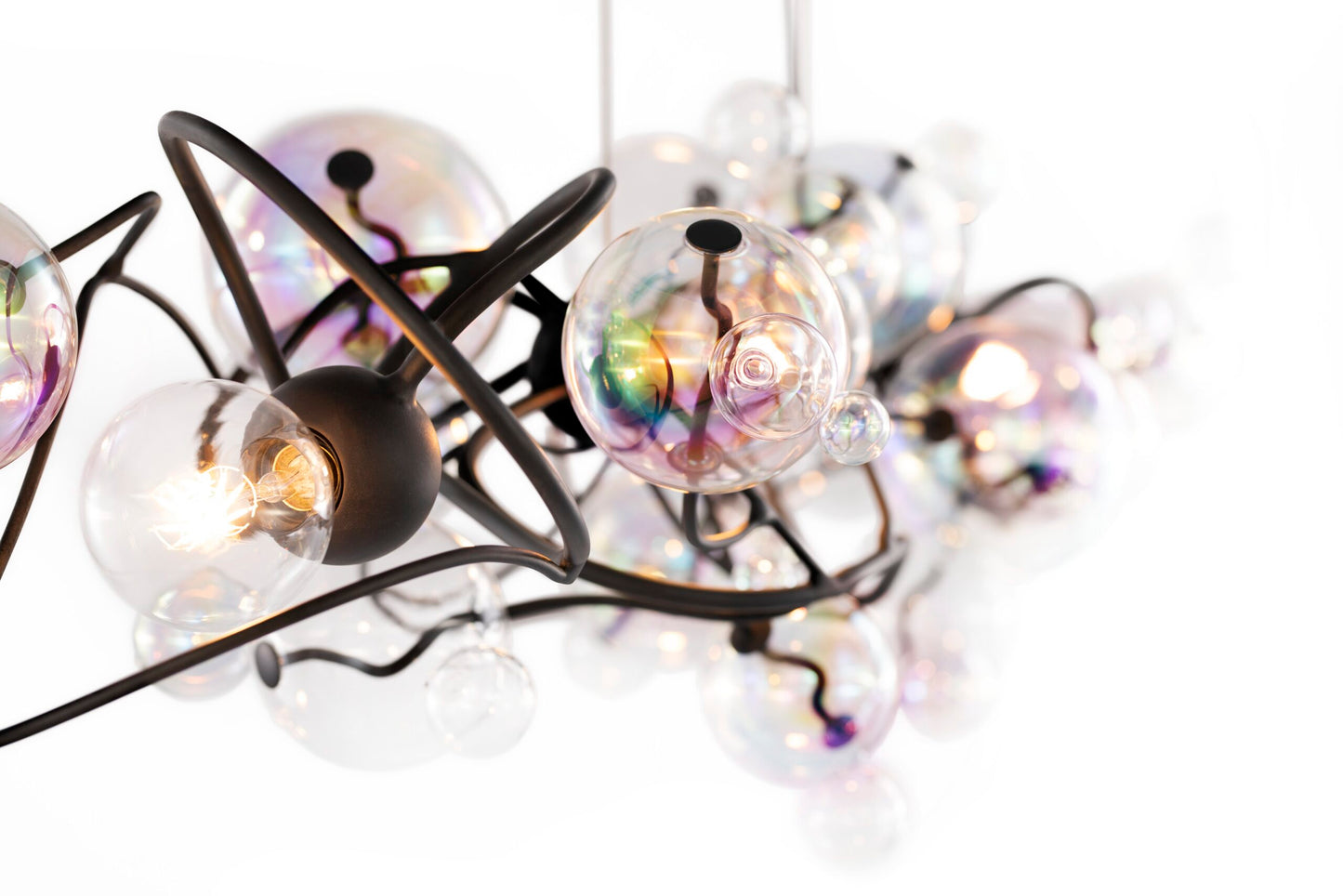 Bubbles Flow Hanging Lamp Long With Downlights