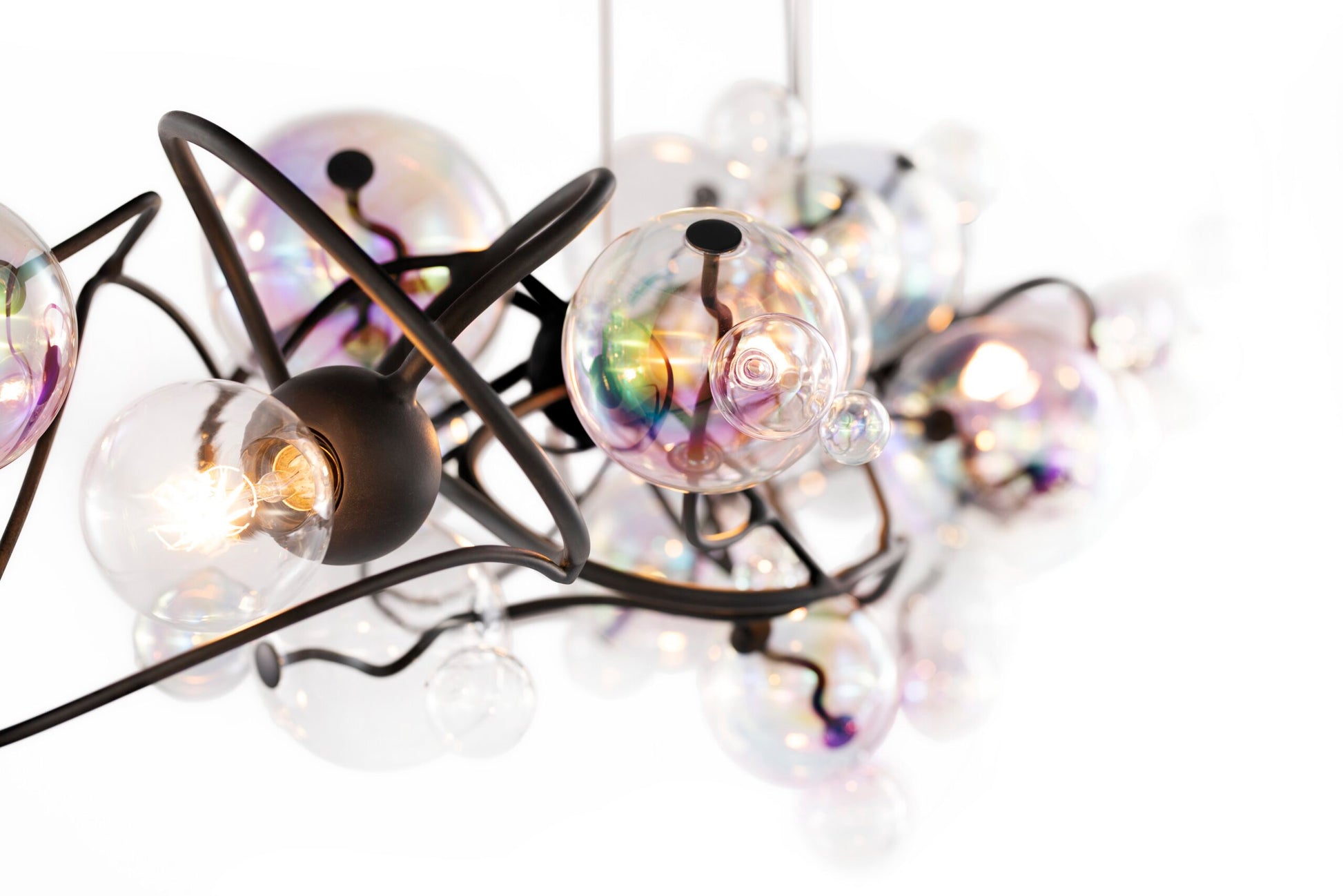 Bubbles Flow Hanging Lamp Long With Downlights