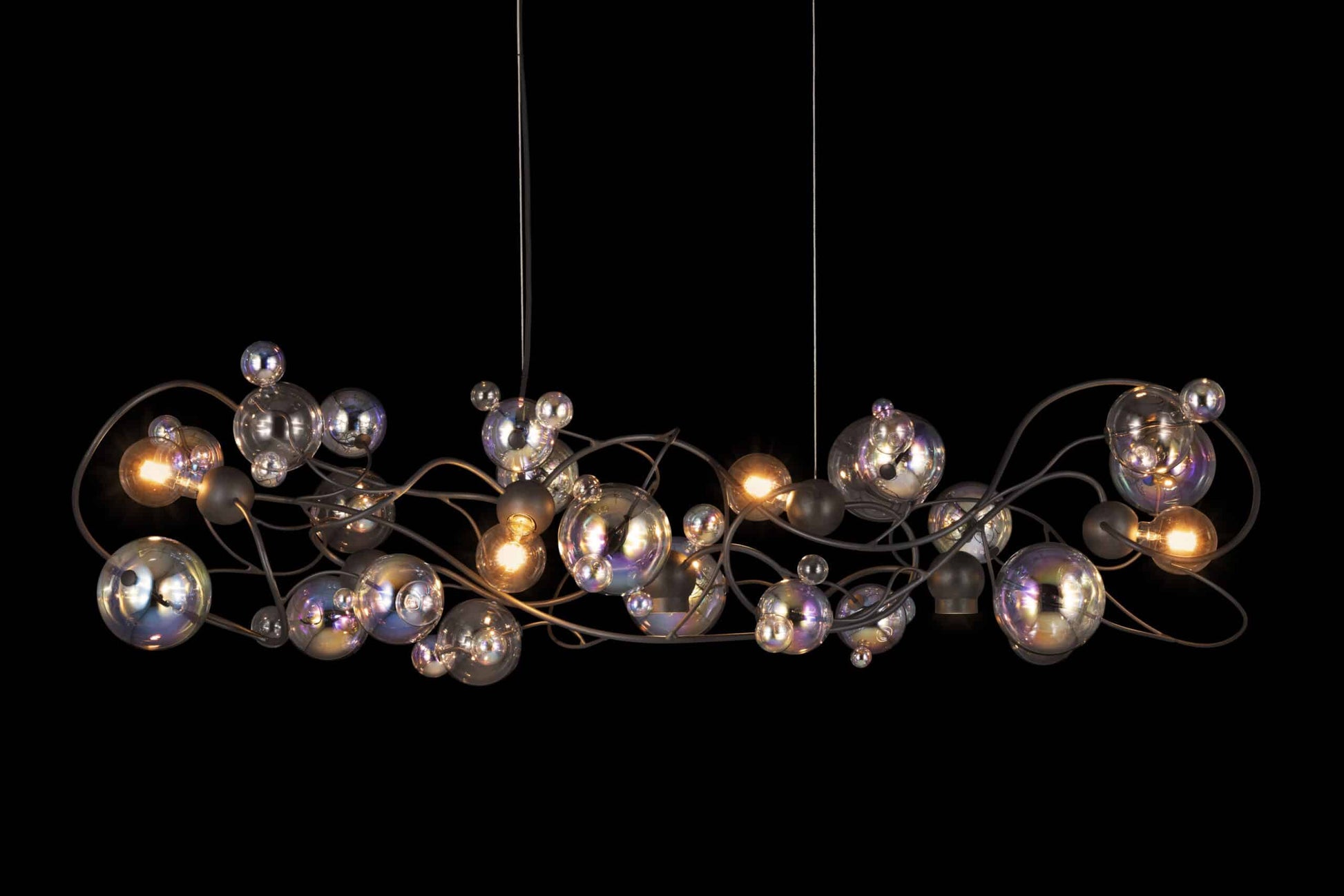 Bubbles Flow Hanging Lamp Long With Downlights