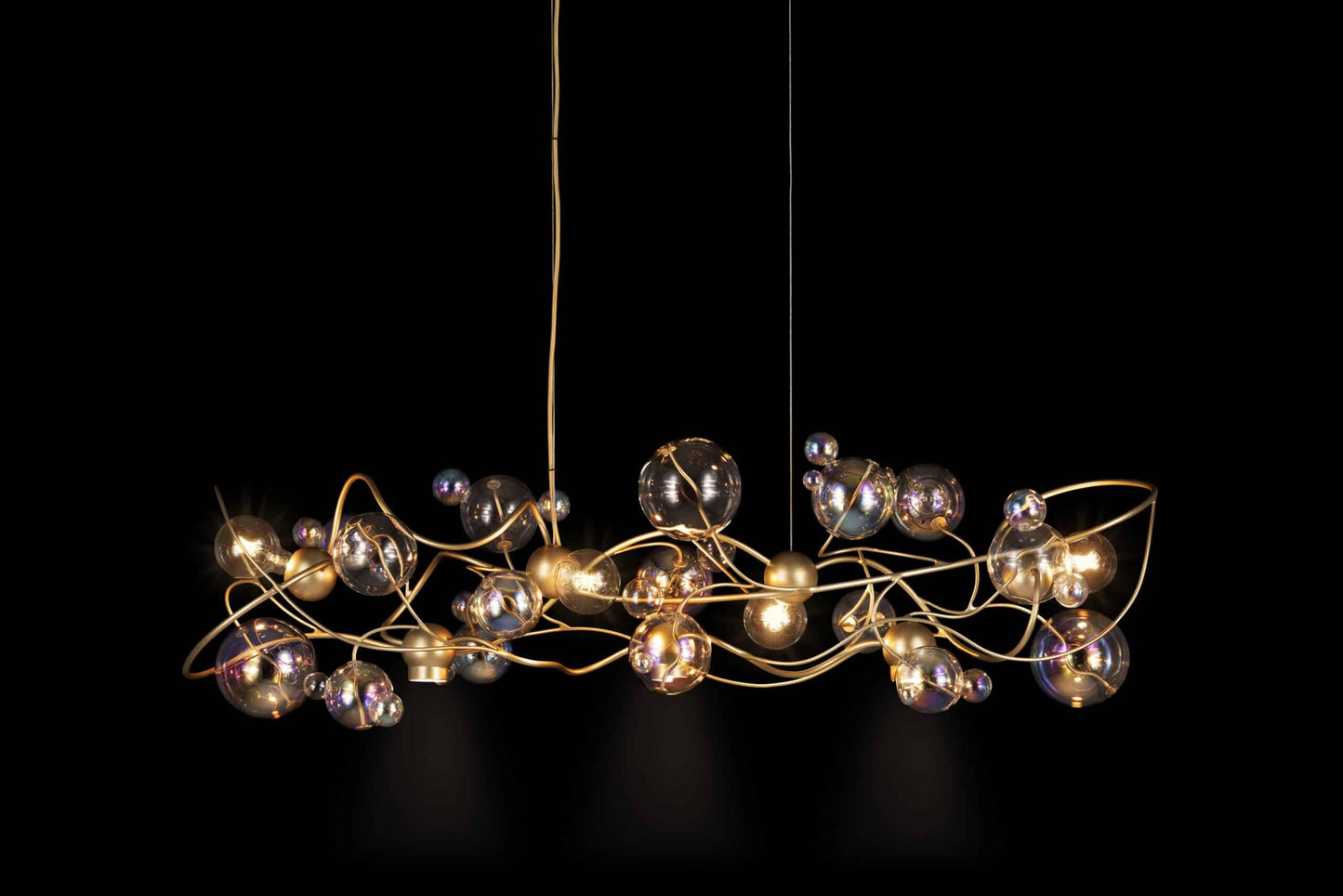 Bubbles Flow Hanging Lamp Long With Downlights