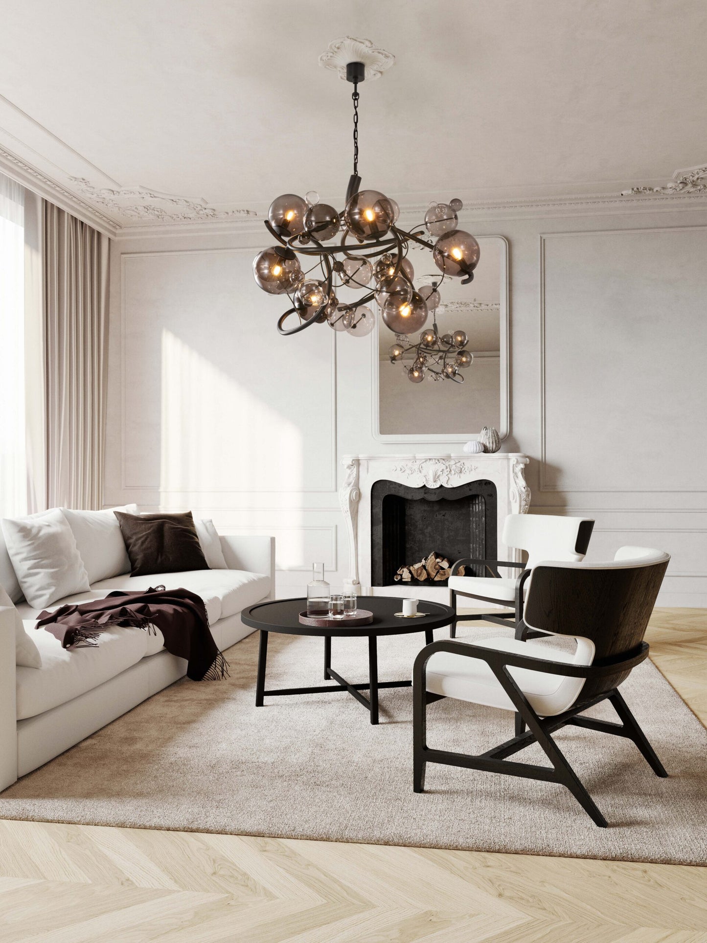 Bubbles Twilight Chandelier Round