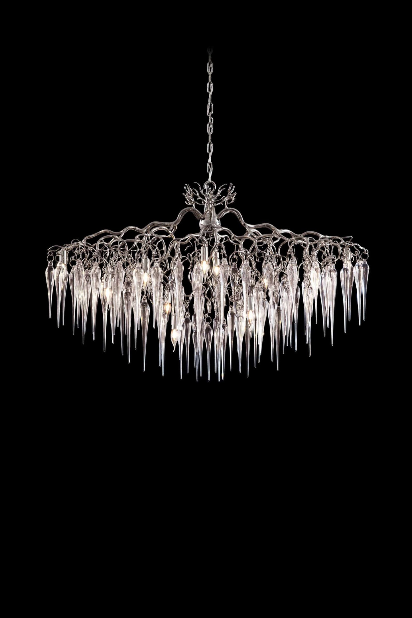 Hollywood Glass Chandelier Oval