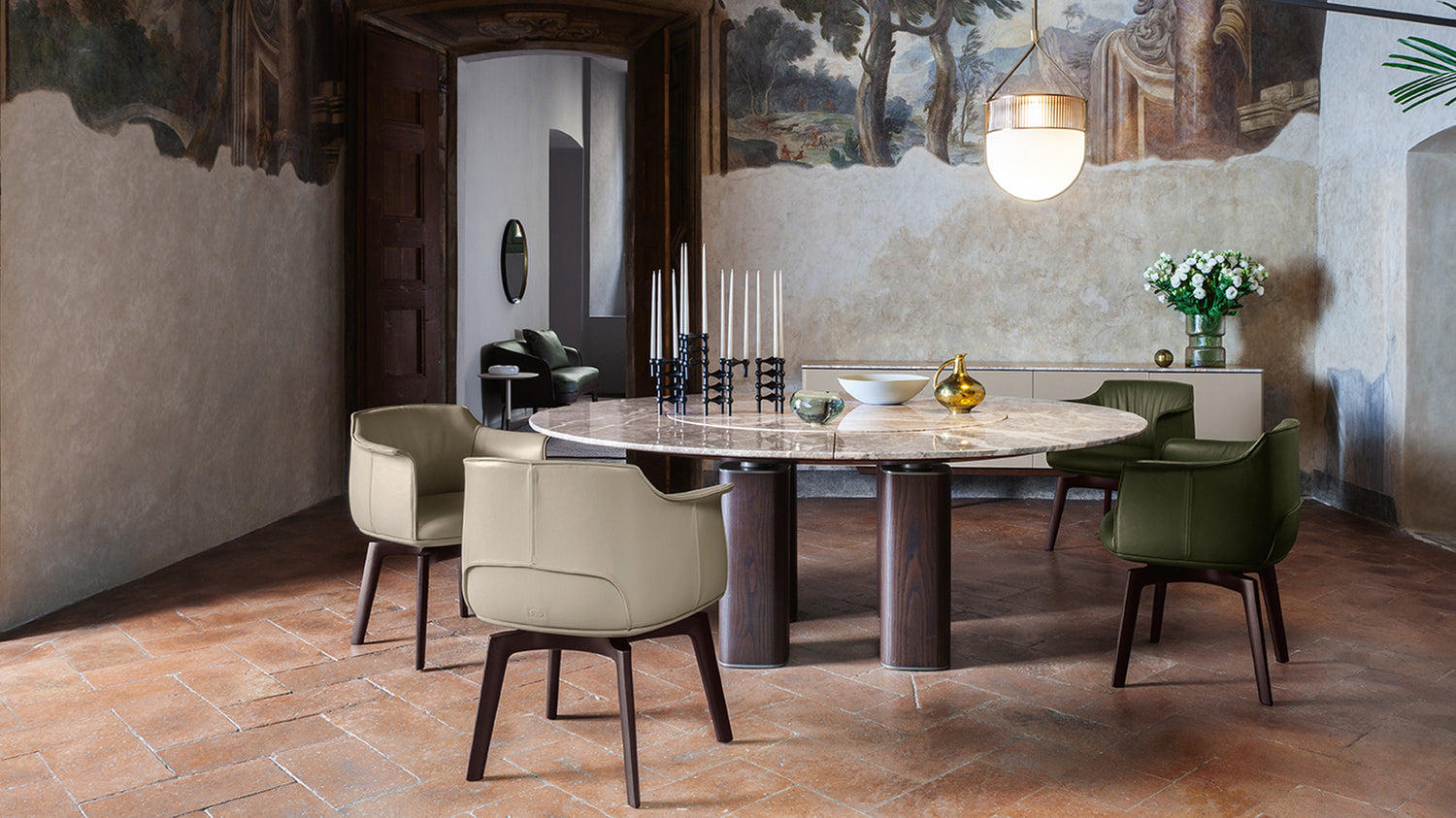 Archibald Dining Swivel Armchair