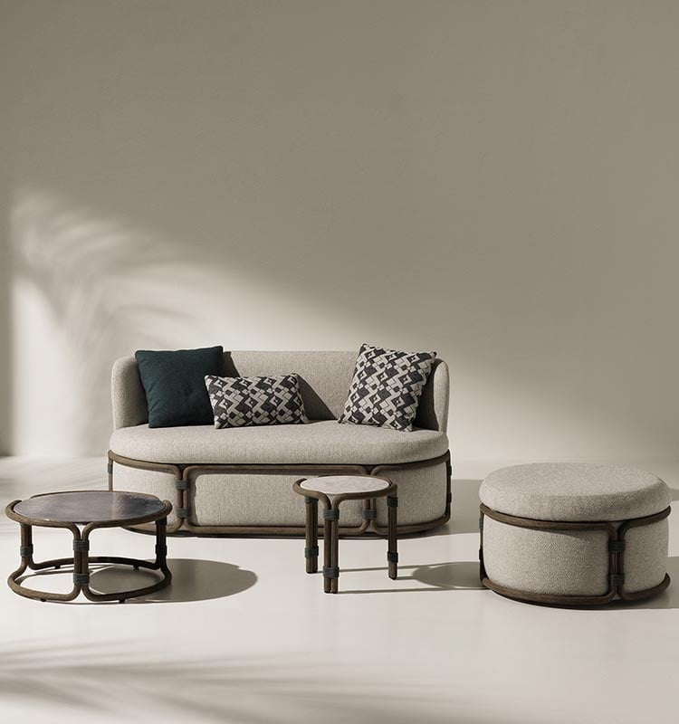 Rotin 2 Seater Sofa