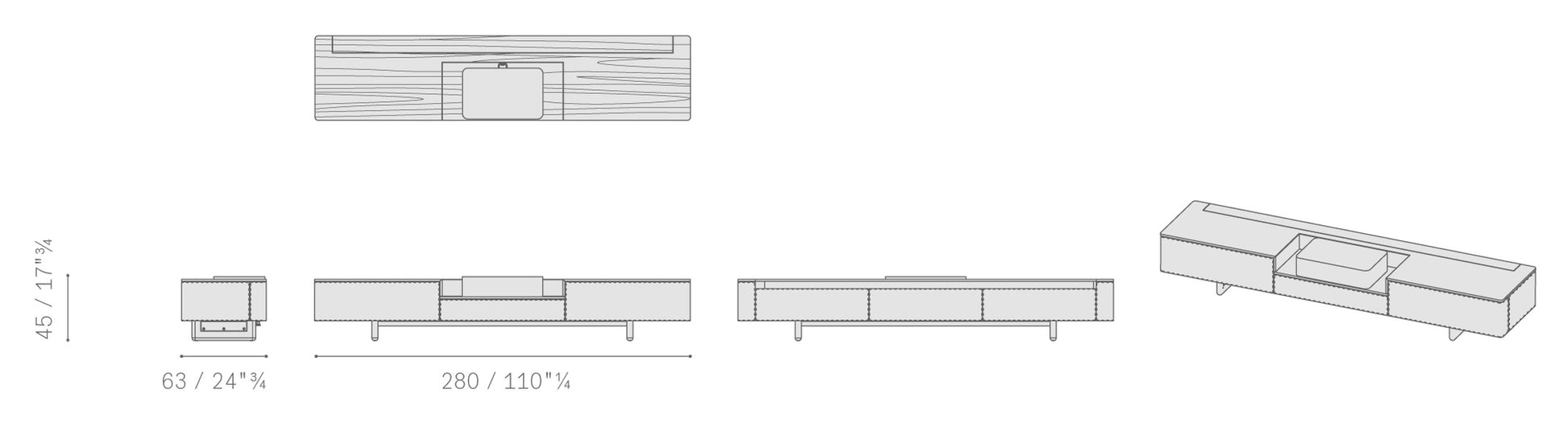 Poltrona Frau x Leica | Fidelio multimedia cabinet