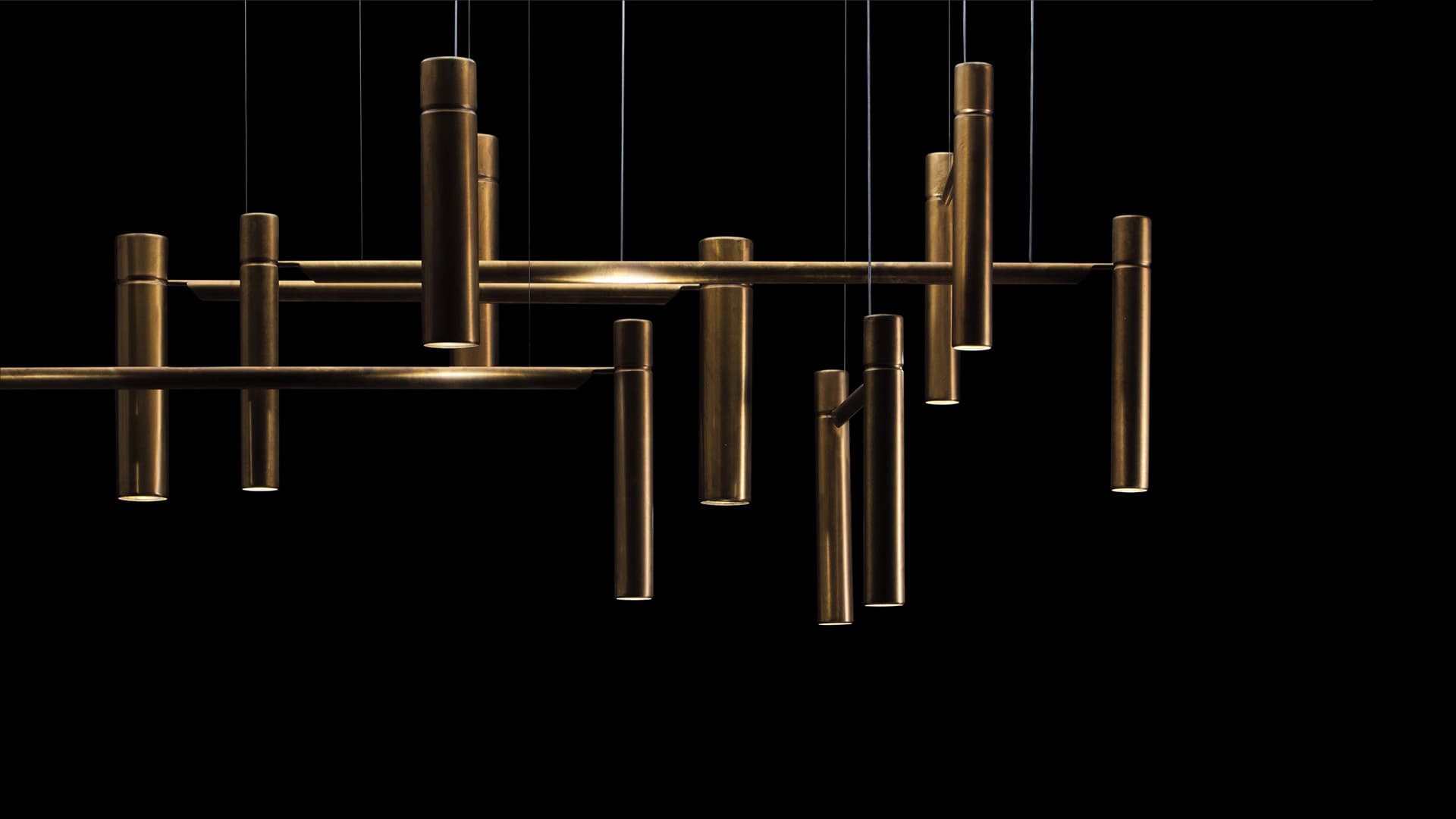 Tubular Horizontal Chandelier