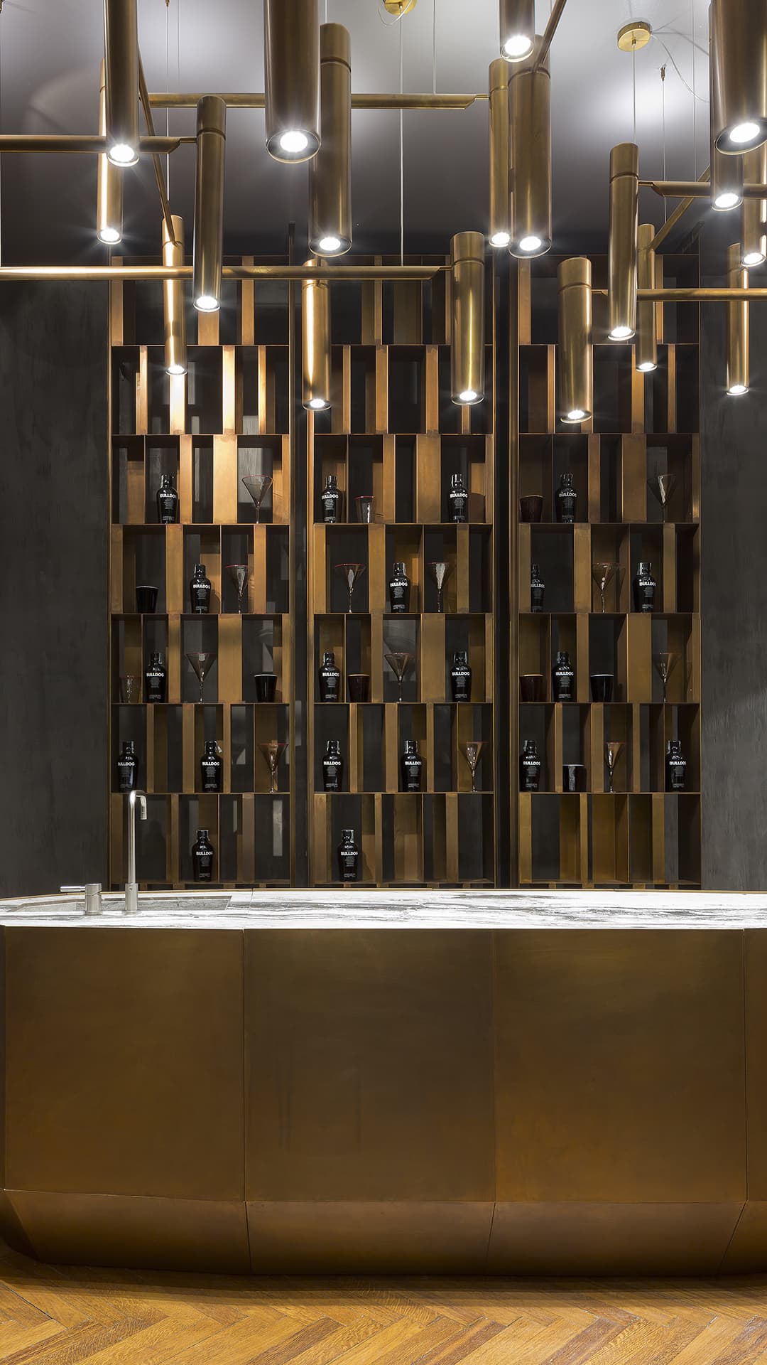 Tubular Horizontal Chandelier