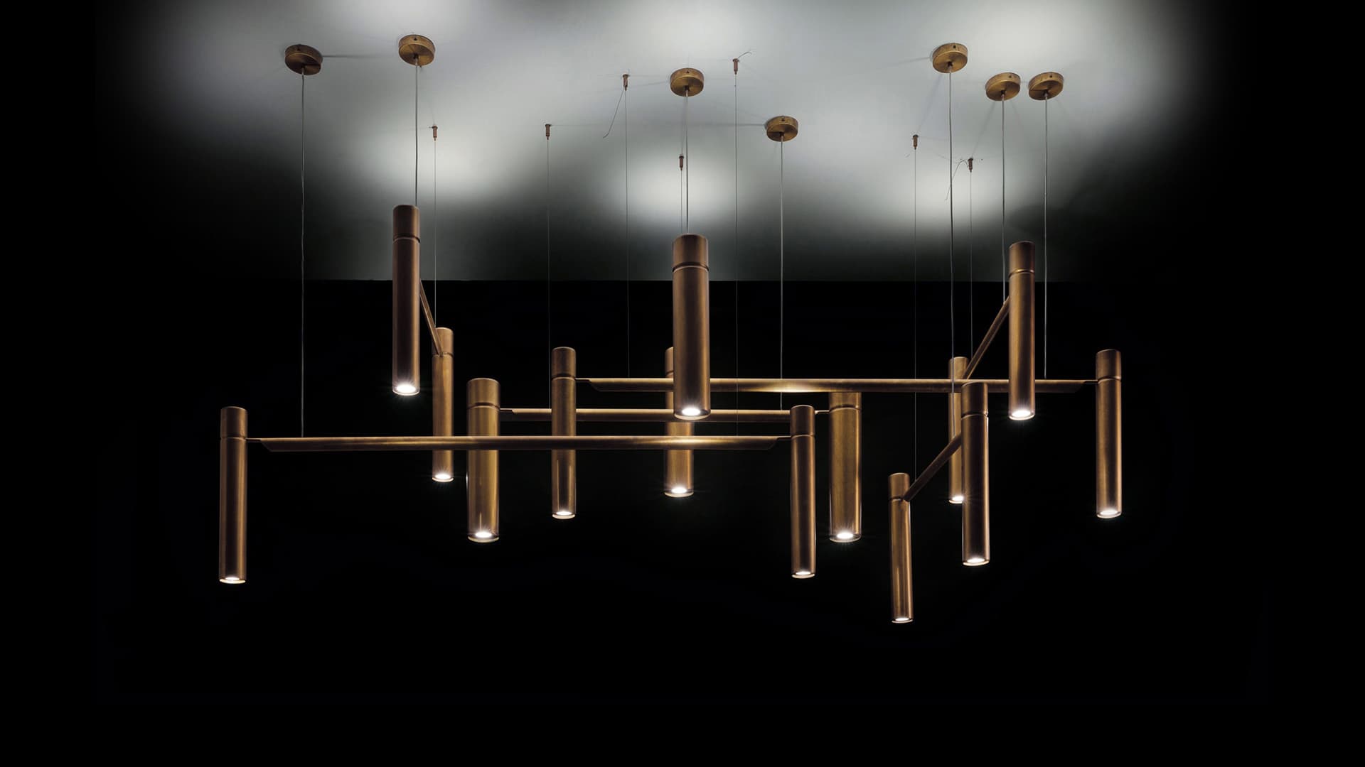 Tubular Horizontal Chandelier